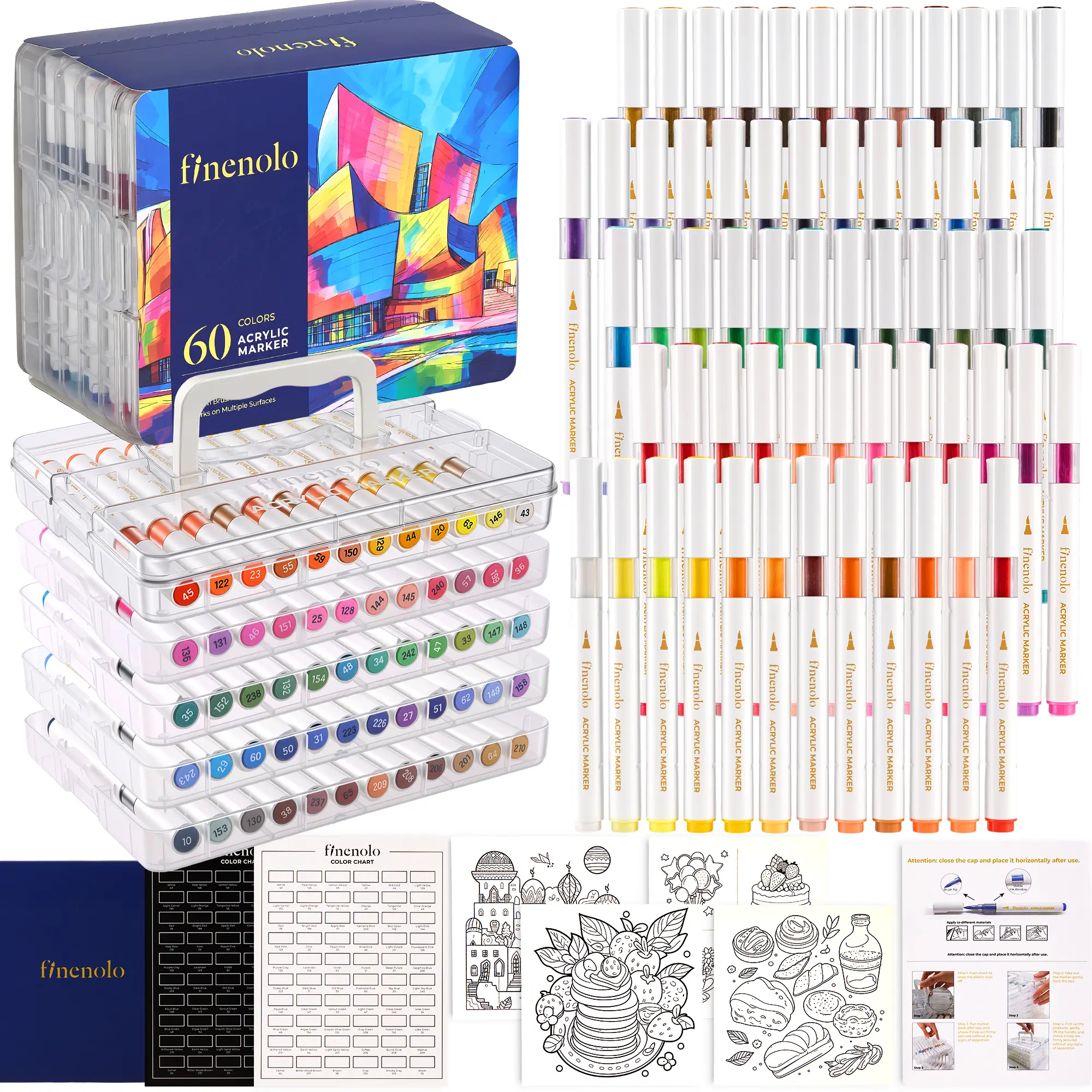 Throw away those leaky old markers and get this zero-bleed set.#aesthetic #tiktokbacktoschool #finenolo #markerart #stationeryfinds 