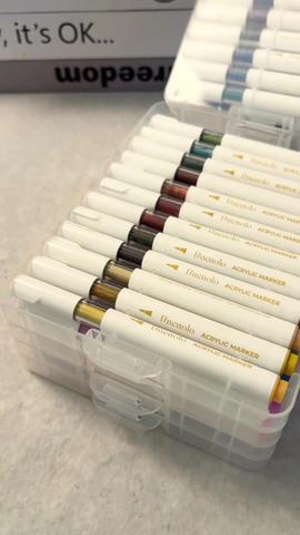 Throw away those leaky old markers and get this zero-bleed set.#aesthetic #tiktokbacktoschool #finenolo #markerart #stationeryfinds 