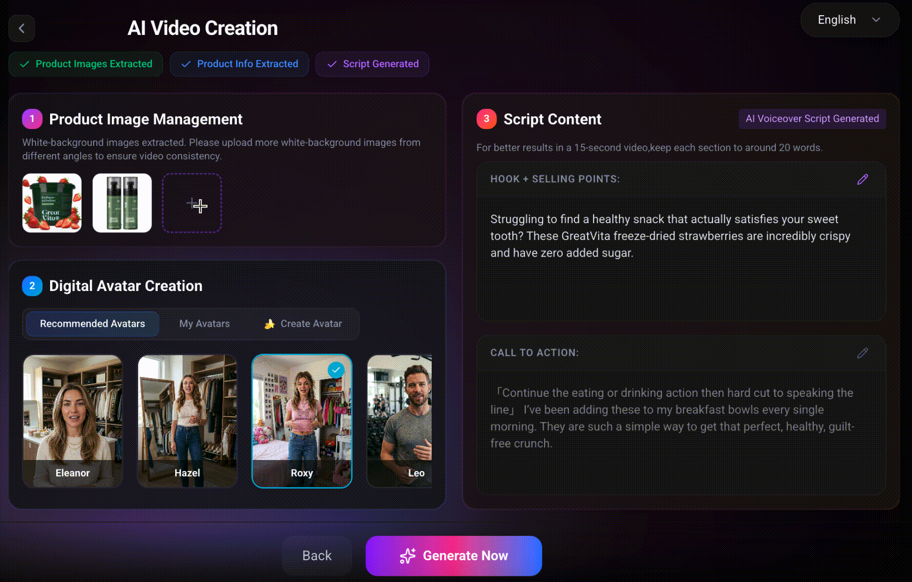 Link to Video Avatar Selection